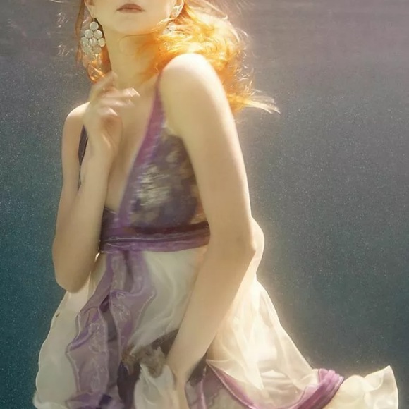 Anthropologie Dresses & Skirts - ANTHROPOLOGIE LIL Floating Lotus Silk Fit Flare